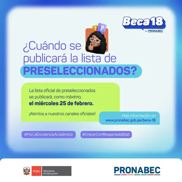 <strong> Beca 18 finalmente da fecha para la publicación de la lista de preseleccionados</strong>   