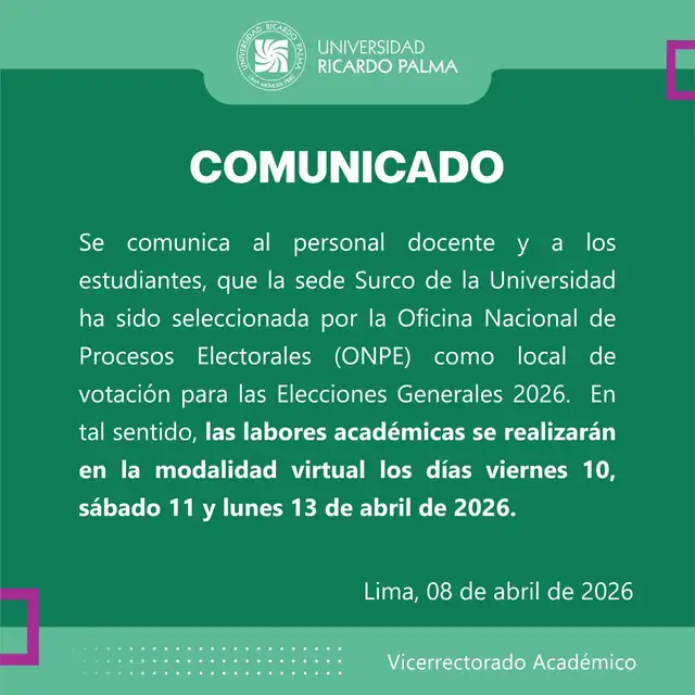 Universidad Ricardo Palma.