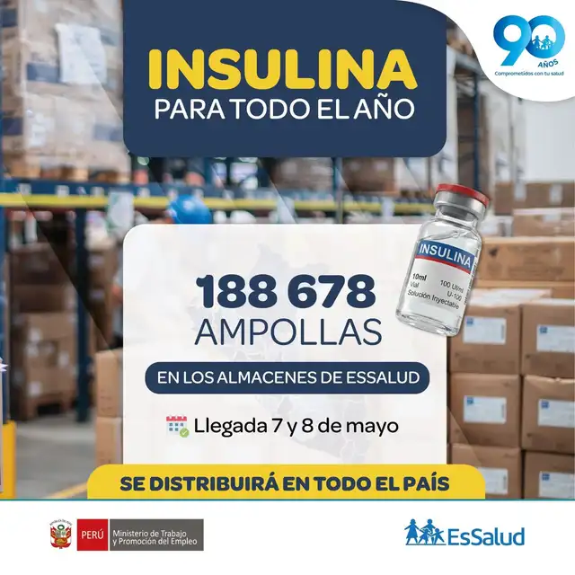 EsSalud confirma fecha: Así será la entrega nacional de insulina para asegurados.