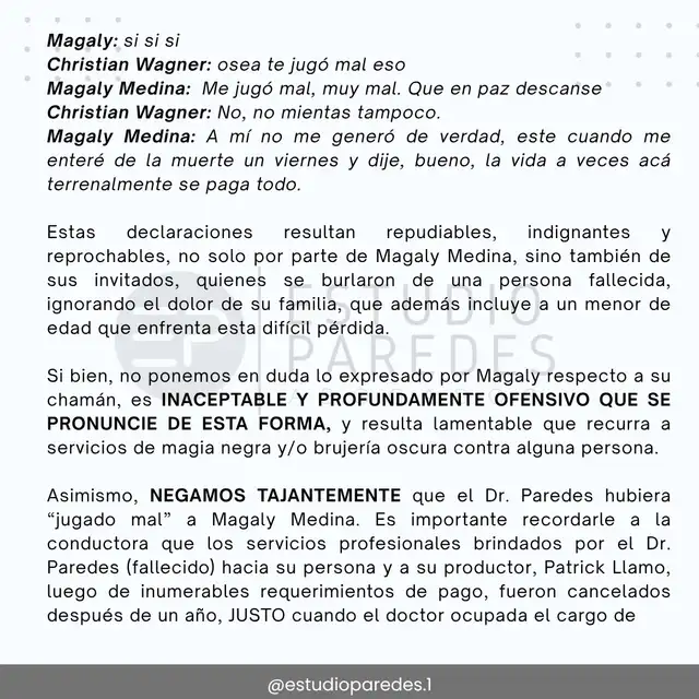 Yaco Eskenazi y Loco Wagner lanzan impensada publicación tras denuncia de la familia del abogado de Iván Paredes Yaco Eskenazi y Loco Wagner lanzan impensada publicación tras denuncia de la familia del abogado de Iván Paredes