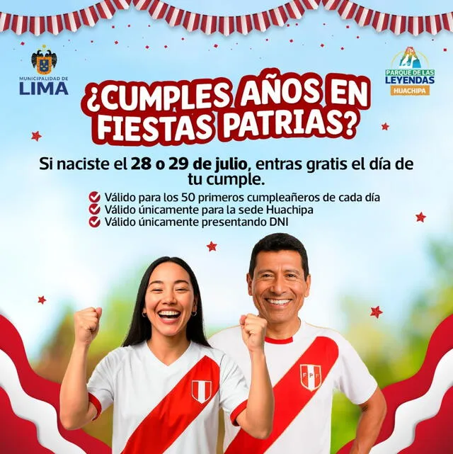 <strong> Las personas que cumplan años el 28 y 29 de julio podrán entrar gratis al Parque de las Leyendas</strong> <strong> Las personas que cumplan años el 28 y 29 de julio podrán entrar gratis al Parque de las Leyendas</strong>