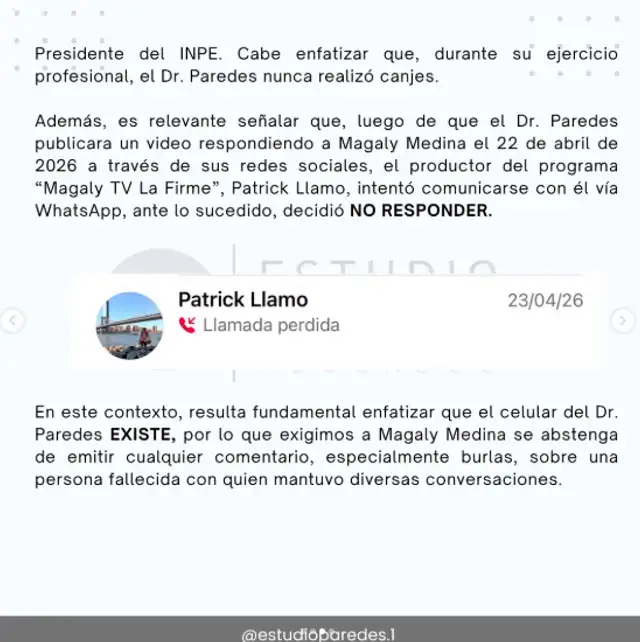Familia de Iván Paredes denunciará a Magaly Medina, Yaco Eskenazi y Loco Wagner por burlas sobre su muerte 
