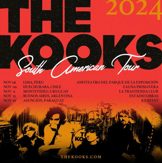  The Kooks confirmó su próxima gira por Latino América 