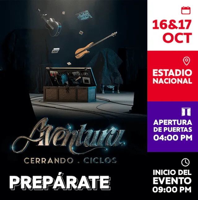 <em>Información para el concierto de Aventura. Captura: Teleticket</em>   