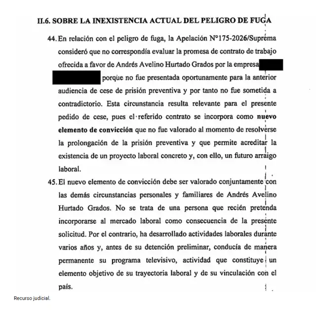 Andrés Hurtado toma desesperada medida para obtener ingresos desde prisión y Poder Judicial toma impensada decisión