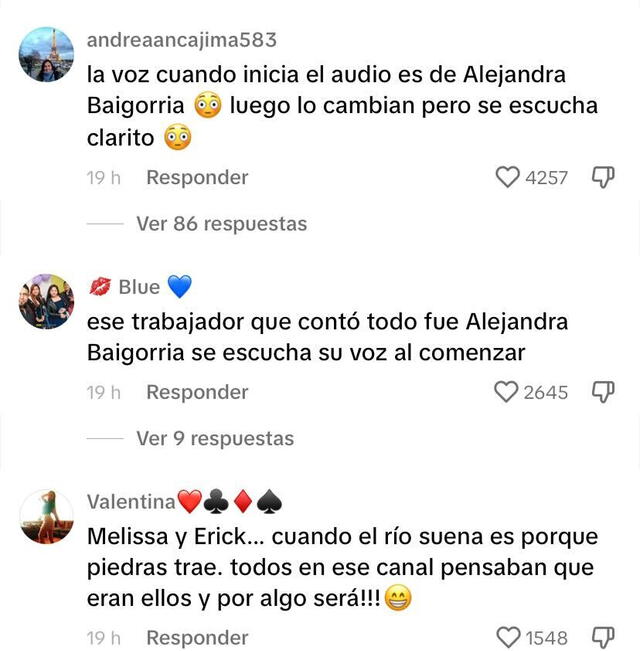 Comentarios de TikTok.