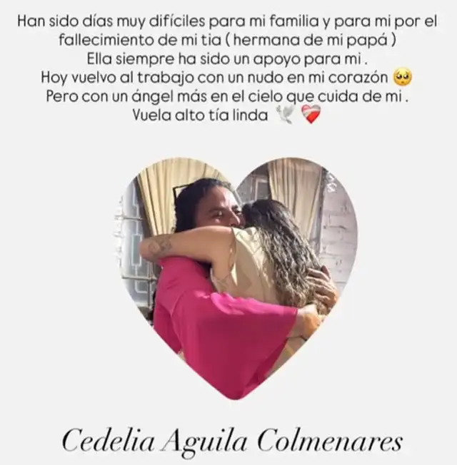 Lesly Águila de Corazón Serrano sufre IRREPARABLE pérdida. Foto: Facebook. Lesly Águila de Corazón Serrano sufre IRREPARABLE pérdida. Foto: Facebook.