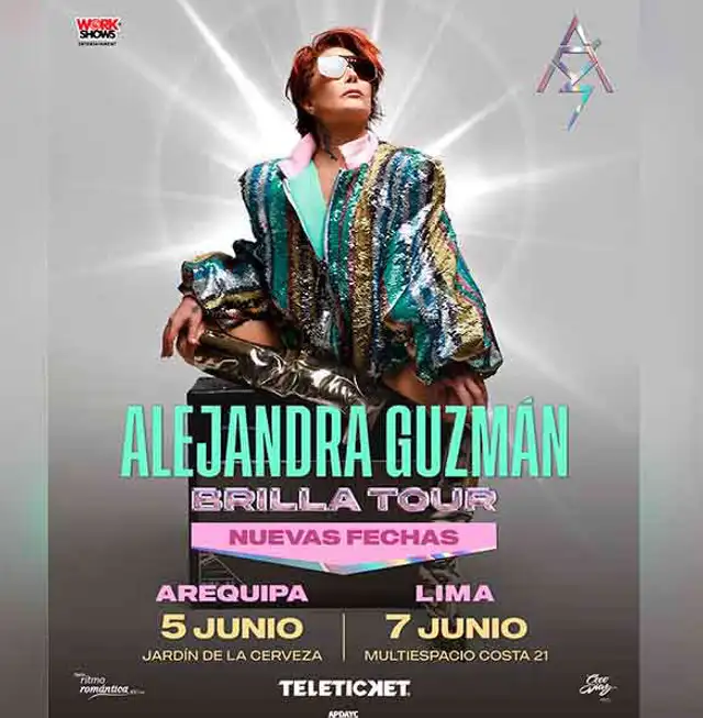 Nuevas fechas para ver a Alejandra Guzmán en Lima y Arequipa 2025 