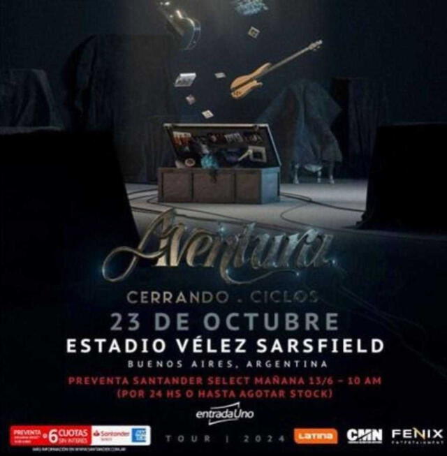  Aventura y Romeo Santos 2024 en Buenos aires: precios, zonas y dónde comprar boletos para el tour 'Cerrando Ciclos'   