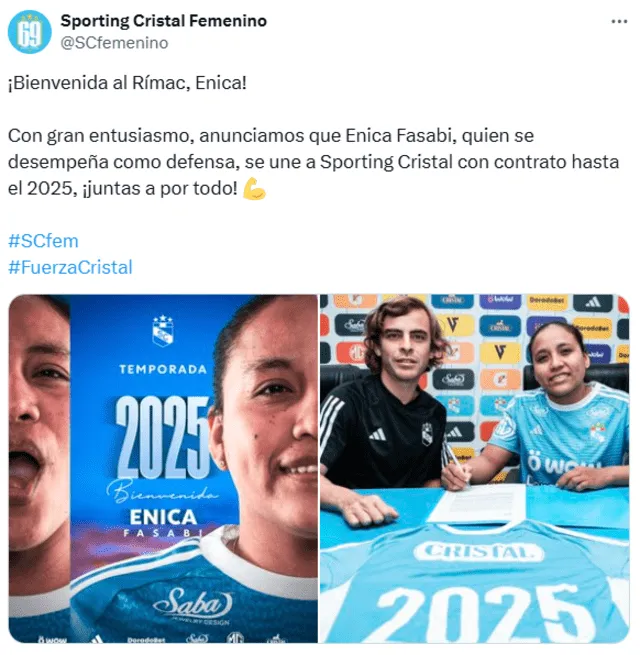 Sporting Cristal, Enica Fasabi Sporting Cristal, Enica Fasabi