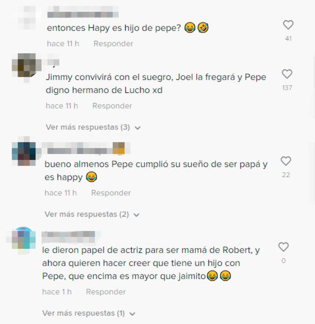 Comentarios de los usuarios en TikTok.   