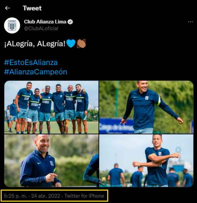 El mensaje sarcástico de Alianza Lima ante el empate amargo de Universitario ante Sport Boys. / FUENTE: Twitter. 