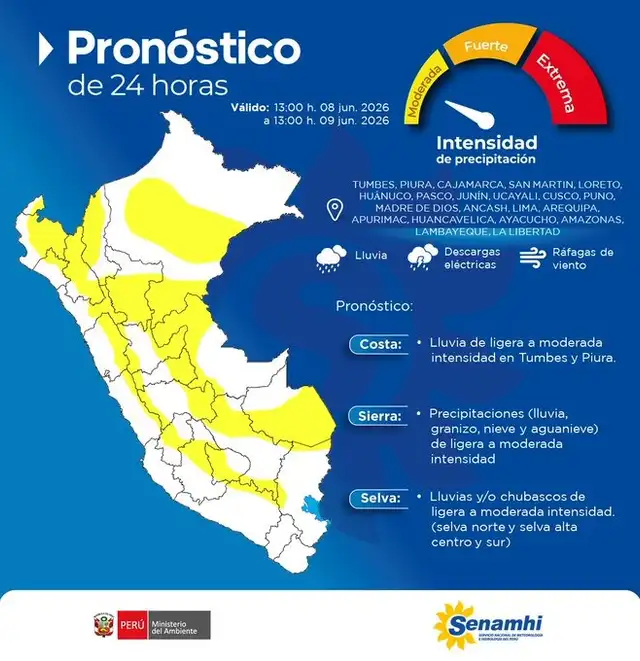 ¿Qué cambios se presenciaran en las regiones del Perú? Senamhi responde.