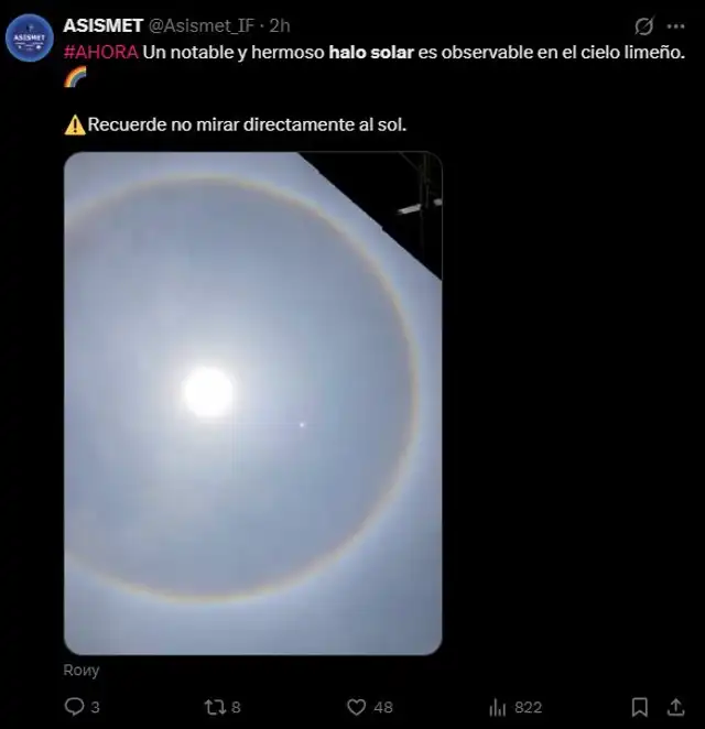 <strong> Halo solar sorprendió a los limeños</strong>   