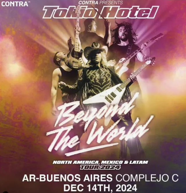 Tokio Hotel se presentará en Buenos Aires.  