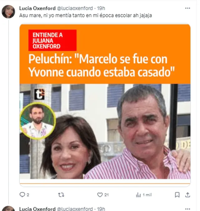 Lucía Oxenford llama mentiroso a Rodrigo González.