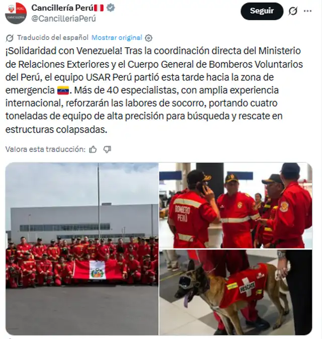 Un equipo especializado con más de 20 años de experiencia viajó a Venezuela.