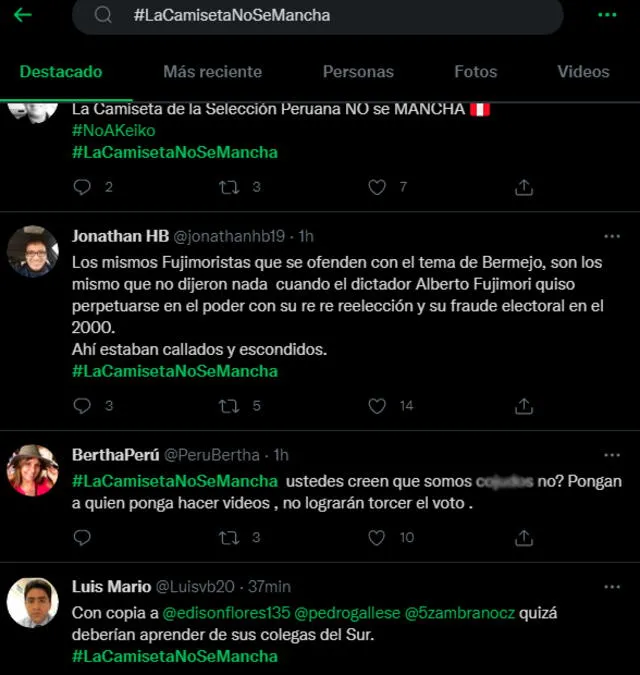 Comentarios de los hinchas contra los futbolistas de la selección peruana. | FUENTE: Twitter. 