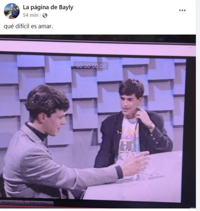 Publicación de Jaime Bayly junto a Diego Bertie.   