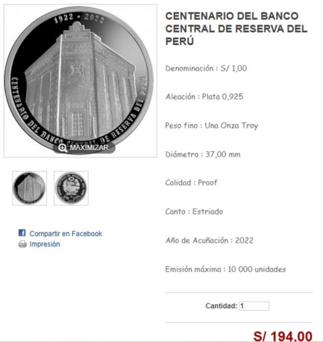 BCR vende monedas de colección desde los S/194. BCR vende monedas de colección desde los S/194.
