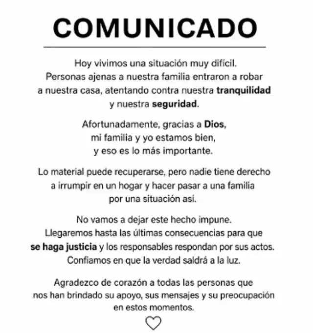 Karely Ruiz informó que sufrió el robo de su casa. Karely Ruiz informó que sufrió el robo de su casa.