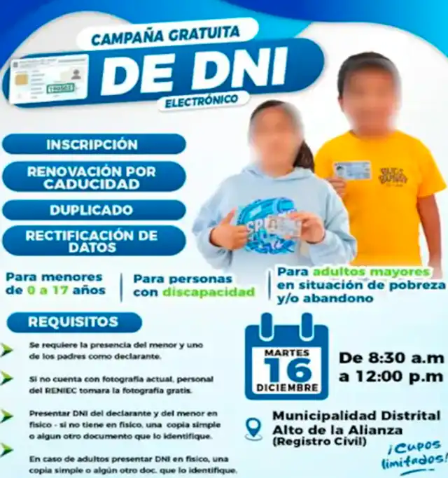 Campaña gratuita del DNI electrónico en Tacna.