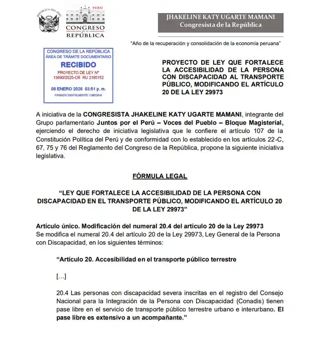 Proyecto de ley 13690/2025-CR.