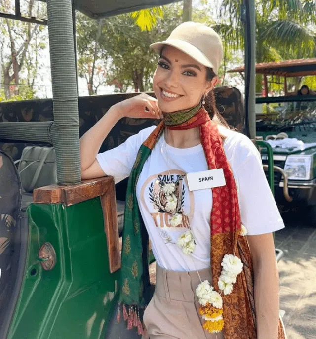 Paula Pérez, Miss Mundo España, ya está en la India donde se realizará el evento.