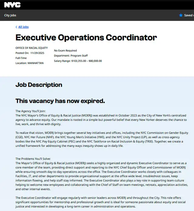 Los puestos a los que puedes acceder en Nueva York