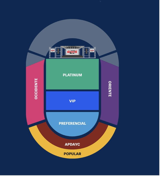 Precio de entradas y ubicaciones del concierto del grupo 5