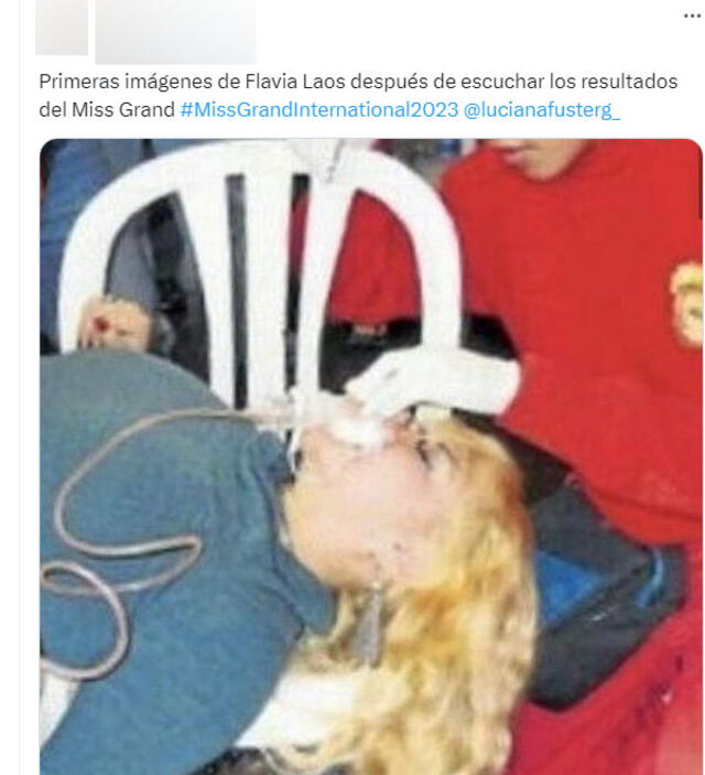  Flavia Flaos fue el blanco de memes tras la coronación de Luciana Fuster. Foto: X   