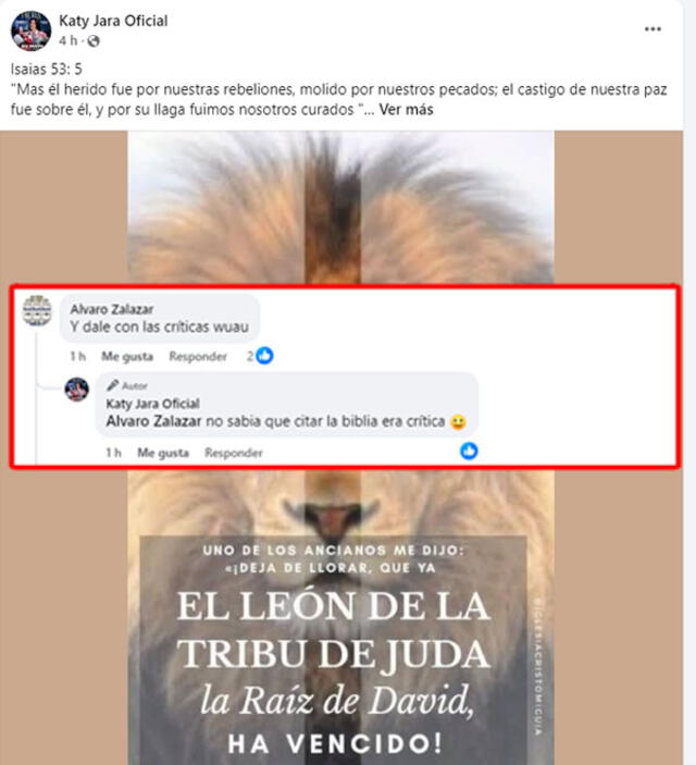 Katy Jara se defendió de un usuario tras polémica publicación en sus redes sociales. Katy Jara se defendió de un usuario tras polémica publicación en sus redes sociales.