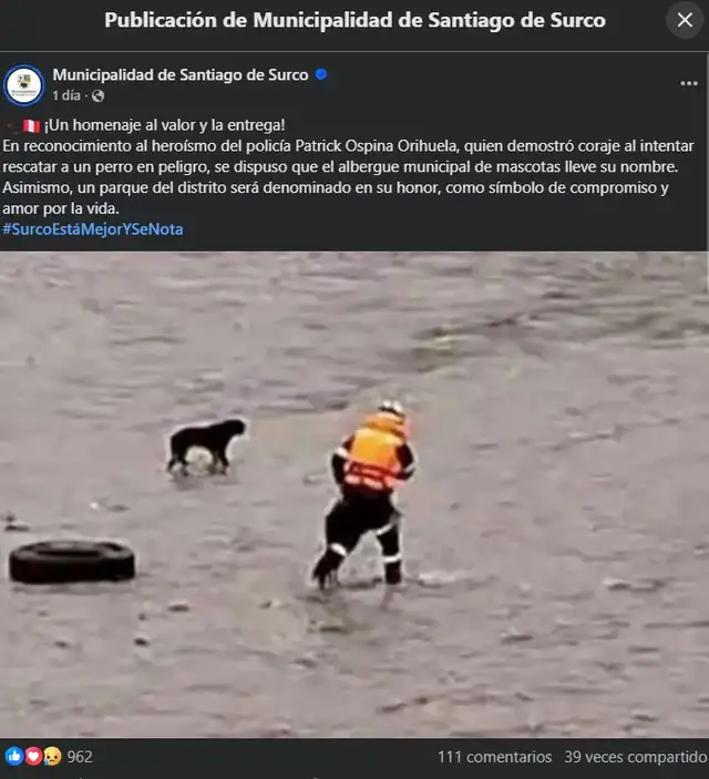 <strong> Municipalidad de Surco dará el nombre de Patrick Ospina a su albergue</strong>   