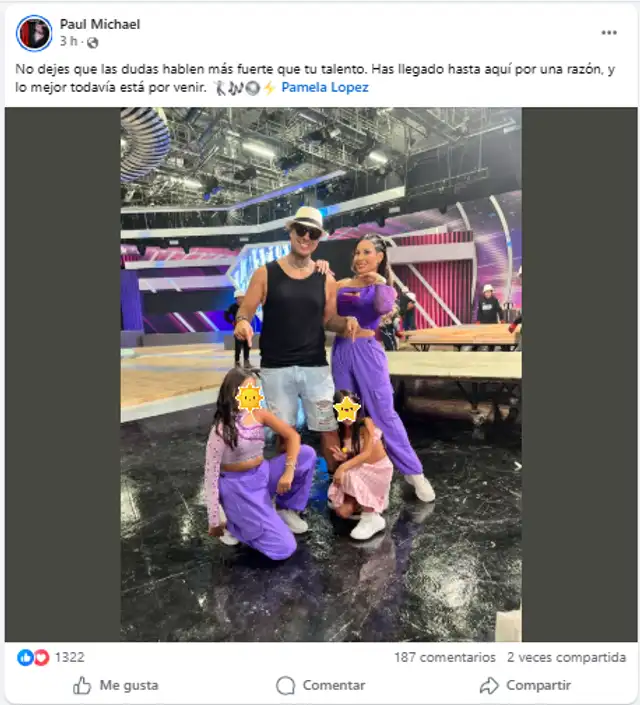Paul Michael comparte mensaje de aliento para Pamela López. Foto: Facebook.   