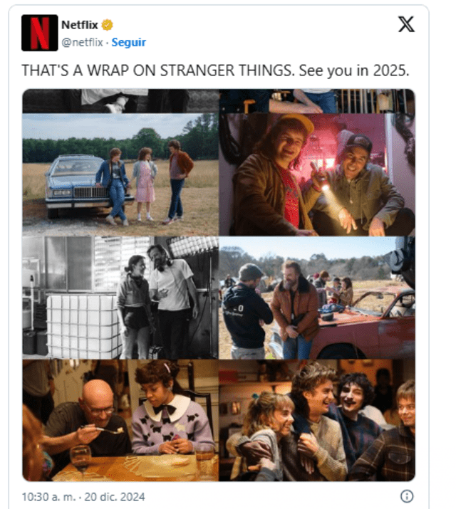  Netflix anuncia el final de las grabaciones de “Stranger Things” con emotiva despedida 