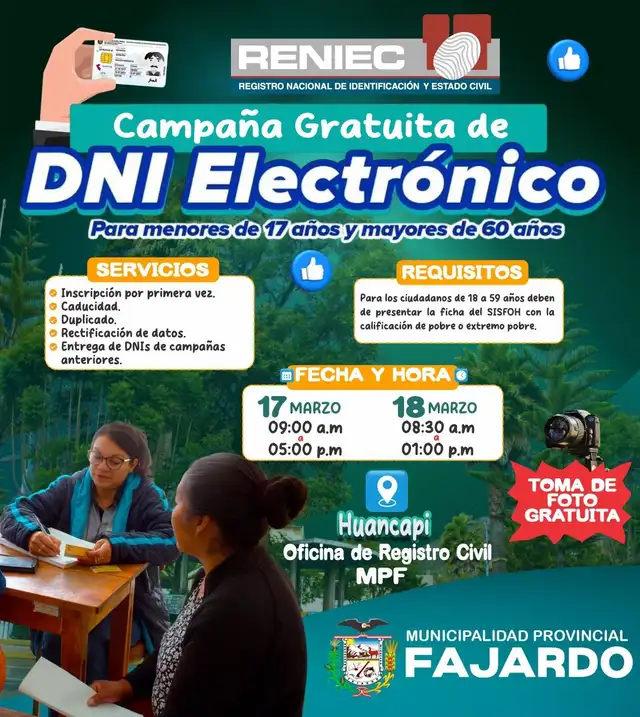 DNI electrónico gratis en Fajardo.