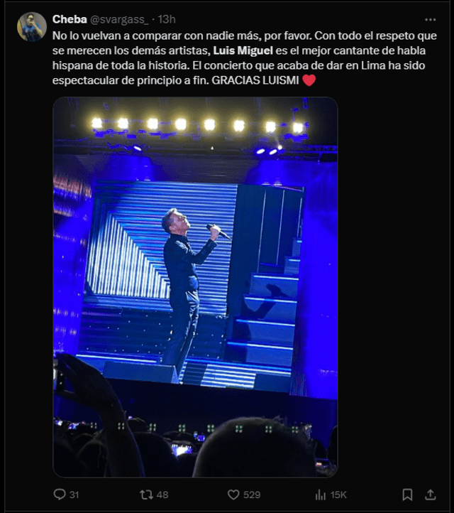 Fanáticos de Luis Miguel vía 'X'.