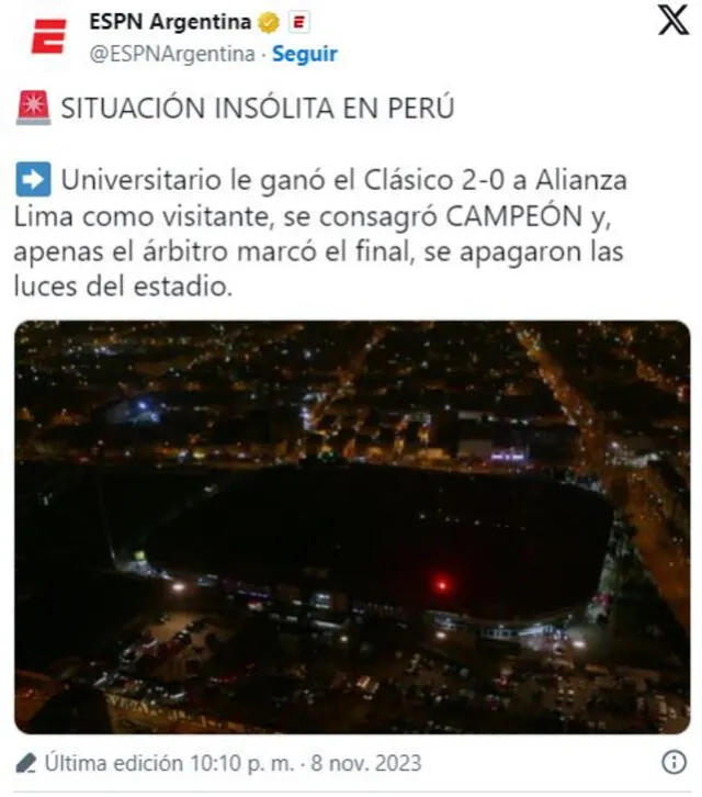 así informó la prensa extranjera el apagón en Matute