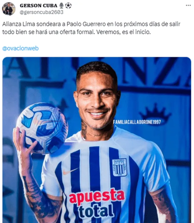 Alianza Lima, Paolo Guerrero