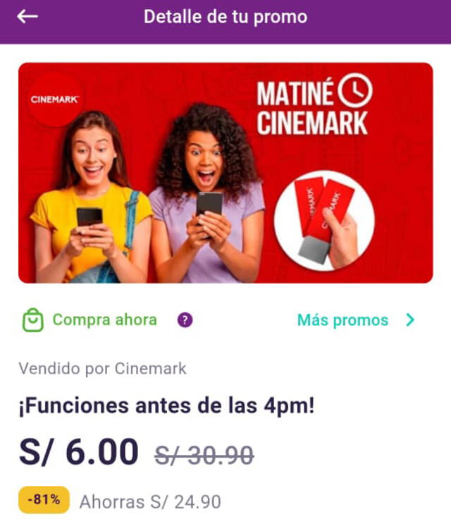 Matiné con Cinemark.