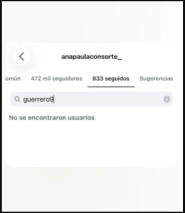 Ana Paula Consorte dejó de seguir a Paolo Guerrero.