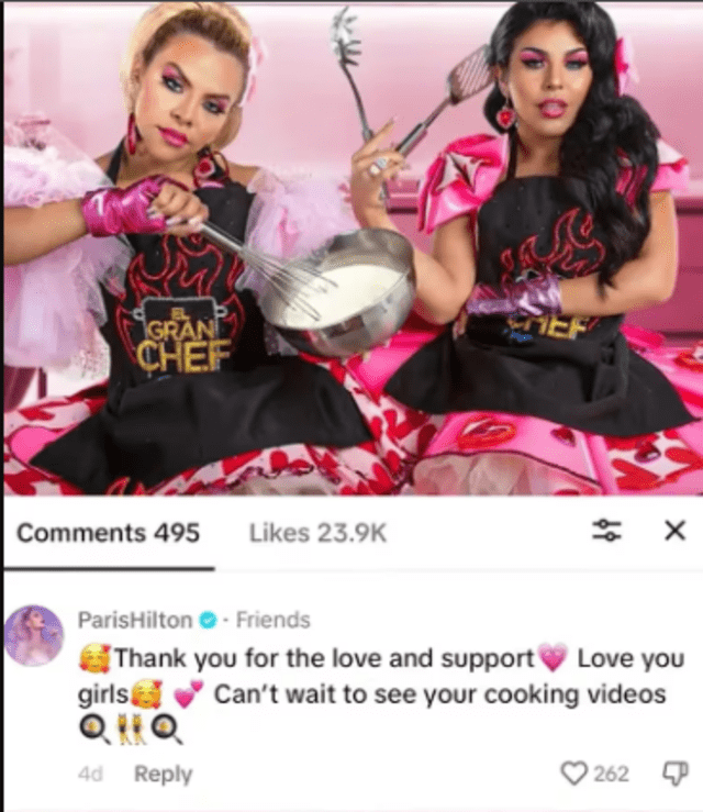 Paris Hilton mostró su apoyo a las hermanas Hurtado en Instagram. 