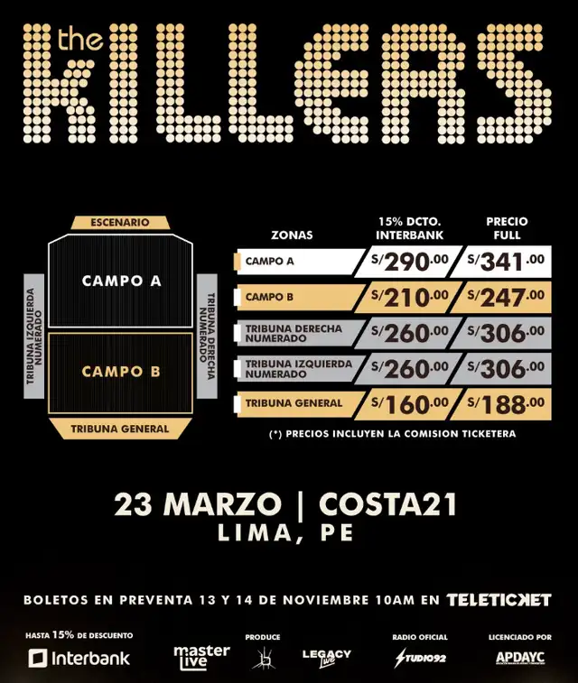 The Killers vuelven a Perú.