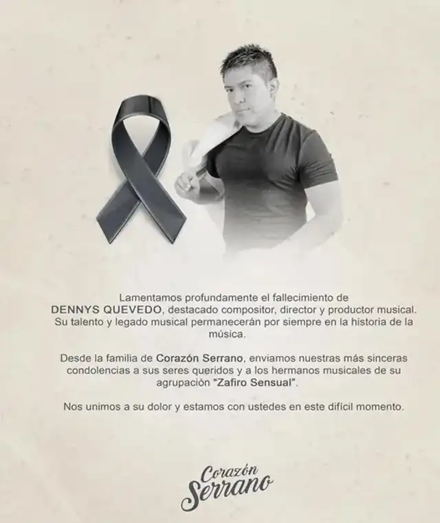 Dennys Quevedo falleció a los 37 años de edad.  