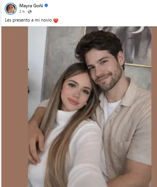 Mayra Goñi IMPACTA al reaparecer con su NUEVO 'NOVIO' creado por la IA. Foto: Facebook. Mayra Goñi IMPACTA al reaparecer con su NUEVO 'NOVIO' creado por la IA. Foto: Facebook.