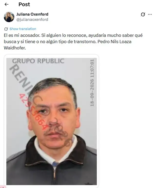 ¡NO AGUANTA MÁS! Juliana Oxenford denuncia ACOSO constante y confiesa su drástica medida: ““Tuve que pedir ¡NO AGUANTA MÁS! Juliana Oxenford denuncia ACOSO constante y confiesa su drástica medida: ““Tuve que pedir