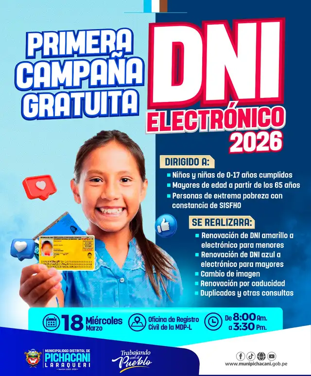 DNI electrónico en el Distrito de Pichacani - Laraquire