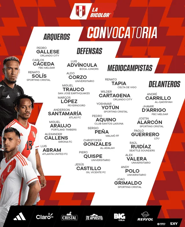 Juan Reynoso presentó la lista de jugadores.