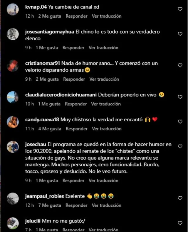 Comentarios negativos a Jirón del Humor   