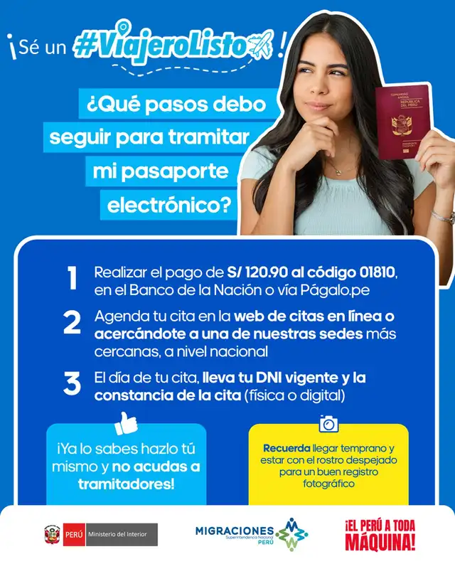 <strong> Aprende cómo realizar tu paso para solicitar tu pasaporte ante Migraciones.</strong>   